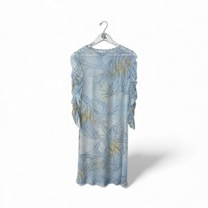Ala von Auersperg Sheer Mesh Print  Dress Topper Coverup Size S